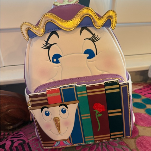 Beauty and the Beast Mrs Potts & Chip DISNEY LOUNGEFLY *New With Tags* - Picture 3 of 12